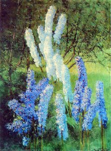 Delphiniums In The Garden — Igor Emmanuilovich Grabar