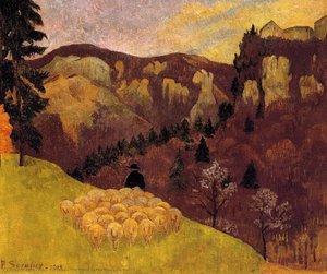 The Flock In The Black Forest — Paul Sérusier, Synthetism