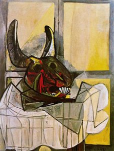Head Of A Bull On The Table — Pablo Picasso, Cubism