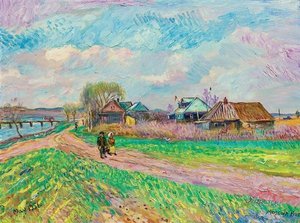Moscow River — David Davidovich Burliuk
