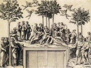 Apollo On The Parnassus — Marcantonio Raimondi, Renaissance Classicism