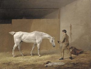 Grey Hunter And Stableboy — Edmund Bristow