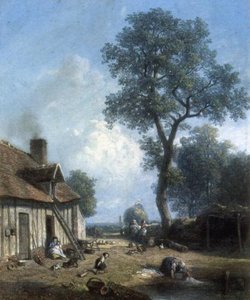 Figures In A Farmyard — Constant Troyon