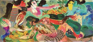 Selling Fruit — Hendra Aprida Gunawan, Contemporary Realism