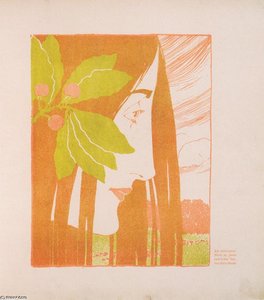 A Decorative Stain In Red And Green — Koloman Moser