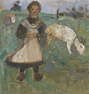 Girl With Goat — Paula Modersohn-becker