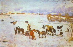 Watering. Ligachevo — Konstantin Yuon