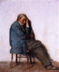 Old Man, Seated — Džonatan Istmen Džonson