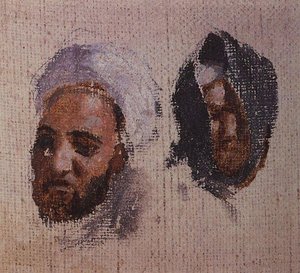 The Two Men's Heads In Turbans — Vasily Dmitrievich Polenov