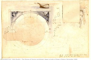 The Stones Of Venice Worksheet: Upper Arcade Of Doge’s Palace, November 1849 — John Ruskin