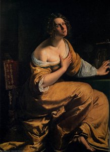 The Penitent Mary Magdalen — Артемизија Гентилески, Baroque Realism