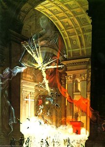 St. Peter's In Rom (explosion Mystischen Glaubens Inmitten Einer Kathedrale), 1960 — Salvador Dalí