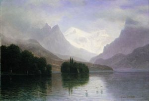 Mountain Scene — Albert Bierstadt