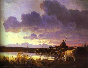 Near A Watering Place — Fyodor Alexandrovich Vasilyev, Barbizon School