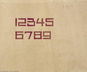 Design For The Numbers 1 Through 9 — Theo Van Doesburg