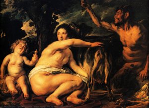 Infant Jupiter Fed By The Goat Amalthea — Jacob Jordaens, Baroque