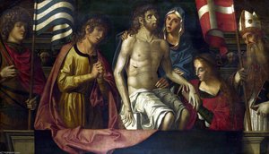 The Dead Christ With The Virgin And Saints — Marko Palmečano