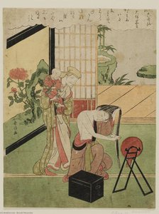 Poem By Ôtomo No Kuronushi — Suzuki Harunobu