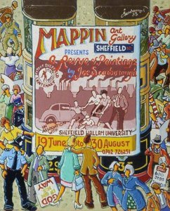'A Review of Paintings by Joe Scarborough', Mappin Art Gallery, Sheffield, Advertisement