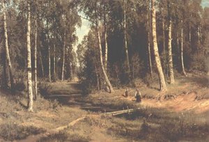 Brook In A Birch Grove — Ivan Ivanovich Shishkin
