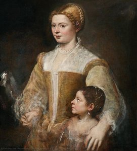 Portrait Of A Lady And Her Daughter — Titian Ramsay Peale Ii, High Renaissance