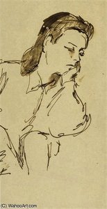 Woman Leaning On Her Elbow — Duncan Grant