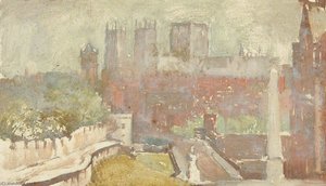 York Minster And Walls — Walter Dexter