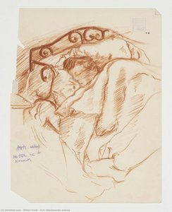 A.H. Mackmurdo asleep