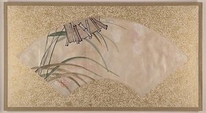 Flowers (pink And White) And Leaves, Clappers — Shibata Zeshin