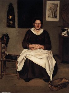 Old Woman Seated — Antonio De Puga