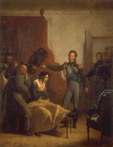 Le Duc D'angoulème Arme Chevalier De Saint Louis Un Officier Blessé À L'attaque Du Pont De La Drome — Menjaud Alexandre