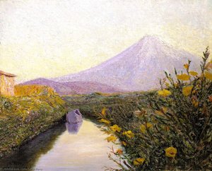 Fuji From The Canal, Iwabuchi — Lilla Cabot Perry
