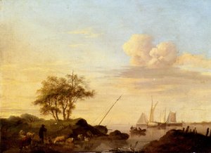 Coming Ashore — Johannes Hermann Barend Koekkoek, Dutch Golden Age