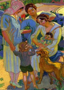 Around A Child With Dog — Denis Maurice