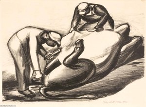Preparing The Beef, From The Stockyard Series — Elizabeth Olds