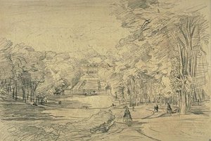 View Of The Castle Of Saint-cloud — Charles-françois Daubigny