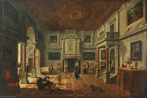 A Banqueting Hall With Figures — Bartholomeus Van Bassen
