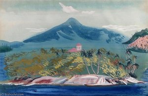 Island With Mountain View — Boris Dmitrievich Grigoriev