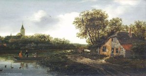 Farmhouse On The River — Anthonie Van Borssum