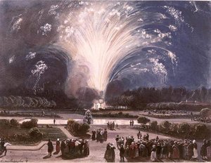 Fireworks At Fontainbleau For The Marriage Of The Duc De Chartres, 1837 — Camille Joseph Étienne Roqueplan