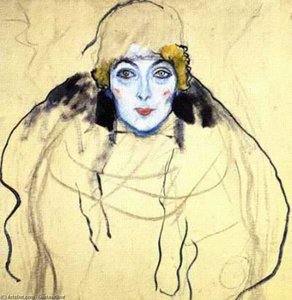 Retrato De Una Dama En Frente (inacabado) — Gustav Klimt, Simbolismo
