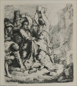 The Martyrdom Of St. Stephen — Rembrandt Van Rijn, Baroque