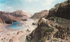 Arab Warriors In A Montain Passage — Alberto Pasini