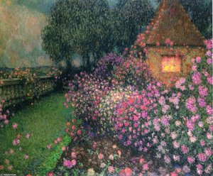A Pavilion In The Rose Garden, Geberoy — Henri Le Sidaner