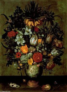 Chinese Vase With Flowers
