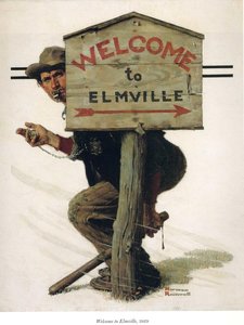 Trap In Elmville — Norman Rockwell