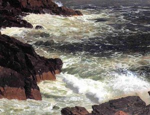 Rough Surf, Mount Desert Island — Frederic Edwin Church