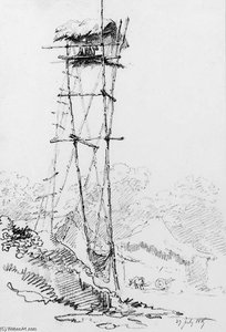 A Macchan Or Watch Tower — George Chinnery