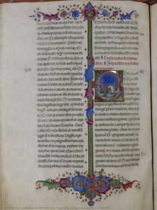 Page With Central Frieze And Figured Initial E — Guglielmo Giraldi Magri Del