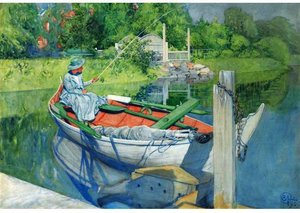 Fishing — Carl Larsson